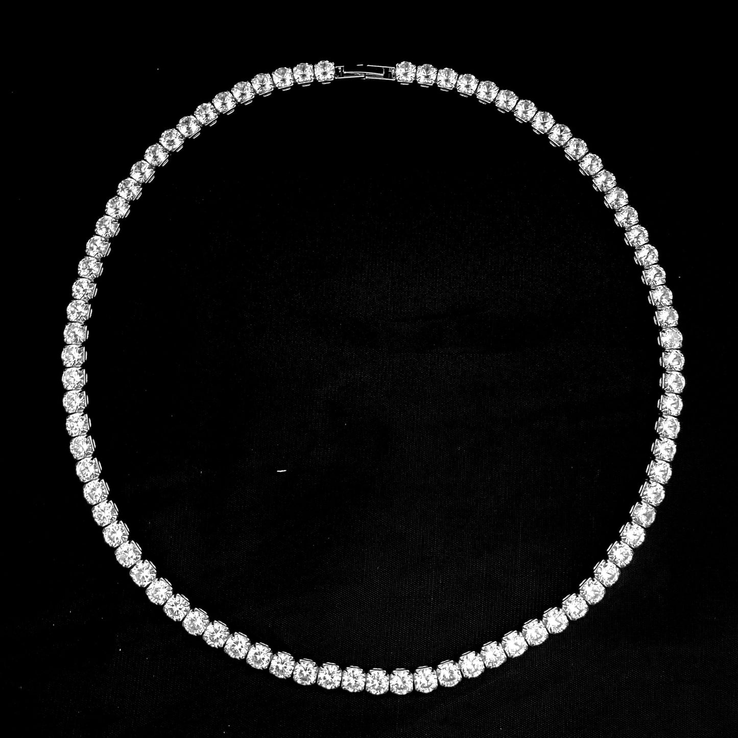 Tennis Necklace 5mm - White Gold